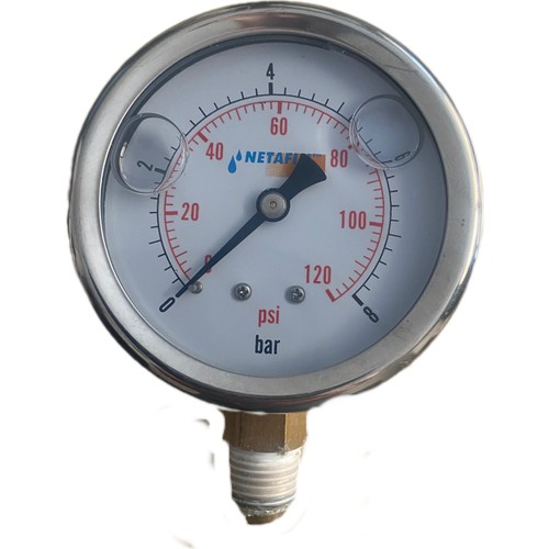 Netafim Gliserinli Manometre Alttan Çıkışlı 0-6 Bar
