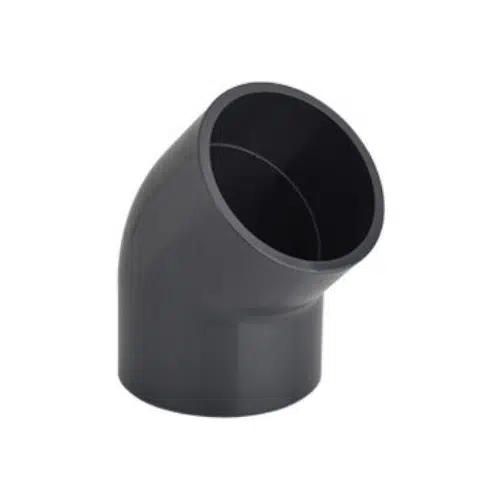 PVC 45º YAPIŞTIRMA MUFLU DİRSEK ( Ø 125 ) ( 1 ADET )