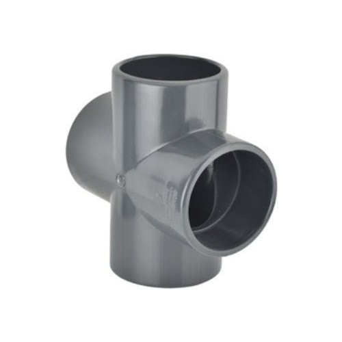 PVC 90º YAPIŞTIRMA MUFLU KRUVA ( İSTAVROZ ) ( Ø 110 ) ( 1 ADET )