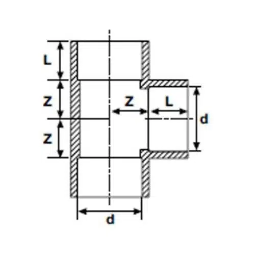 PVC YAPIŞTIRMA MUFLU TE ( Ø 63 ) ( 1 ADET )
